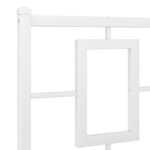 vidaXL Cadre de lit métal sans matelas et pied de lit blanc 135x190 cm