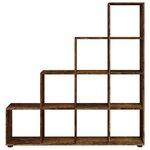 vidaXL Bibliothèque escalier Chêne fumé 142 cm Bois d'ingénierie
