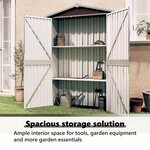 vidaXL Abri de jardin Marron 116x45x175 cm Acier galvanisé