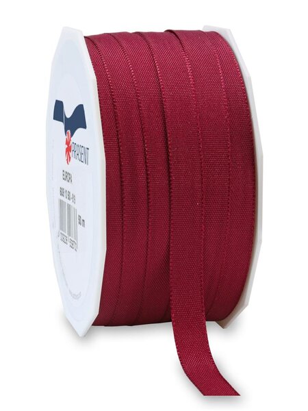 Ruban tissé - europa 50-m-rouleau 10 mm bordeaux