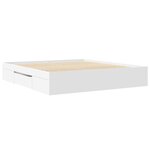 vidaXL Cadre de lit blanc 180x200 cm bois d'ingénierie