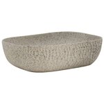 vidaXL Vasque à poser gris rectangulaire 48x37 5x13 5 cm céramique