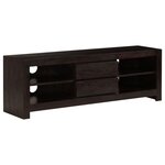 vidaXL Meuble TV Bois d'acacia massif 120 x 30 x 40 cm Marron foncé