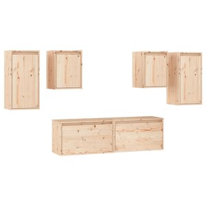 vidaXL Meubles TV 6 Pièces Bois massif de pin