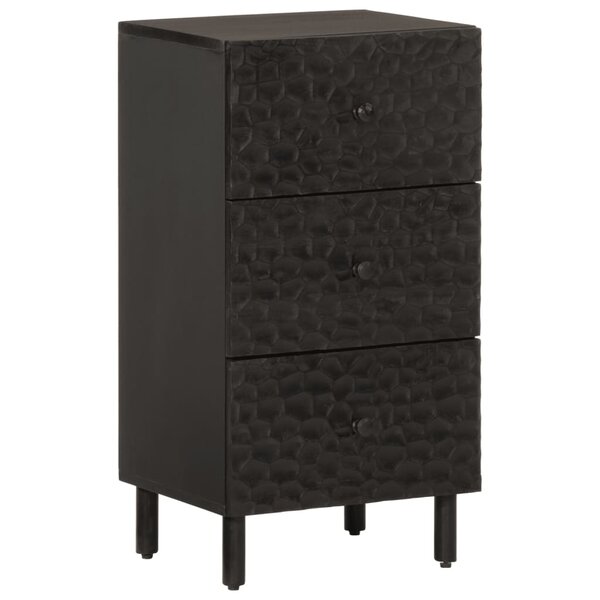 vidaXL Armoire latérale noir 40x33x75 cm bois massif de manguier