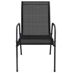vidaXL Chaises de jardin 4 Pièces Acier et textilène Noir