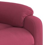 vidaXL Fauteuil inclinable Rouge bordeaux Velours