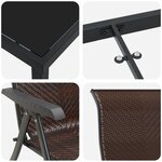 vidaXL Set de jardin 7 pièces marron en poly rattan