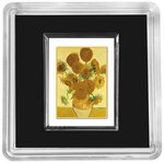 Pièce de monnaie en Or 1 Dollar g 0.062 (1/500 oz) Millésime 2022 Vincent Masterpieces SUNFLOWERS