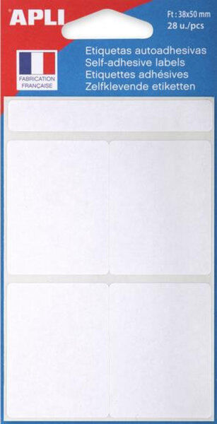 Pochette 28 Étiquettes Blanche 38X50