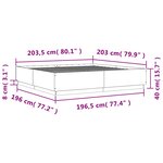 vidaXL Cadre de lit sans matelas blanc 200x200 cm
