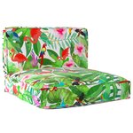 vidaXL Ensemble de coussins de palette 2 pièces Multicolore en tissu Oxford