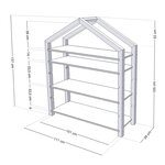 Etagère cabane POLLY bois gris