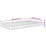 vidaXL Matelas en mousse moyennement doux 100x200 cm