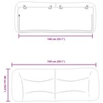 vidaXL Coussin de tête de lit gris 140 cm similicuir