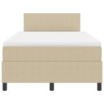 vidaXL Lit à ressorts avec matelas beige 120x200 cm en velours côtelé