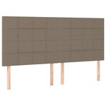 vidaXL Cadre de lit avec tête de lit Taupe 180x200 cm Tissu