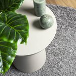 vidaXL Tapis shaggy PAMPLONA poils longs moderne gris Ø 80 cm