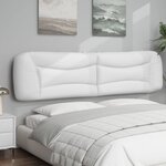 vidaXL Coussin de tête de lit blanc 200 cm similicuir