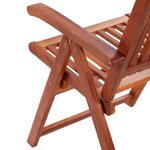 vidaXL Ensemble à manger d'extérieur 7 Pièces Bois d'acacia solide