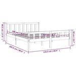 vidaXL Cadre de lit sans matelas marron miel bois massif 120x200 cm