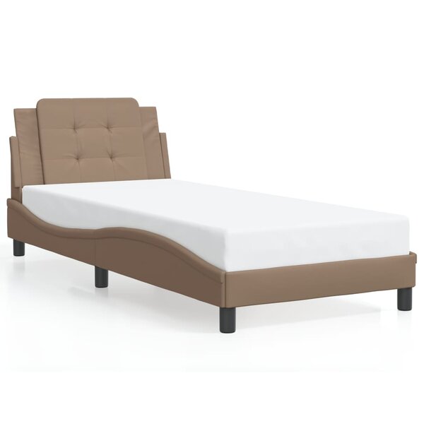 vidaXL Cadre de lit sans matelas cappuccino 100x200 cm similicuir