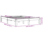 vidaXL Cadre de lit sans matelas cire marron 140x190cm bois pin massif