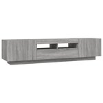 vidaXL Ensemble de meubles TV avec lumières LED 2 Pièces Sonoma gris