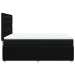 vidaXL Sommier à lattes de lit avec matelas Noir 140x200 cm Tissu