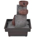 vidaXL Fontaine d'intérieur avec lampe LED Polyrésine