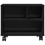 vidaXL Support d'imprimante avec roues chêne noir 41x32x34 5 cm