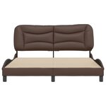 vidaXL Cadre de lit avec tête de lit Marron 160x200 cm Similicuir