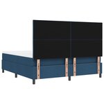 vidaXL Lit à Sommier avec Matelas et Banc Bleu 180x200 cm Tissu