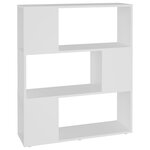 vidaXL Bibliothèque/Séparateur de pièce Blanc 80x24x94 cm Aggloméré