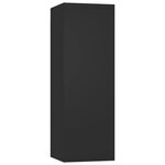 vidaXL Ensemble de meubles TV 8 Pièces Noir Bois d'ingénierie