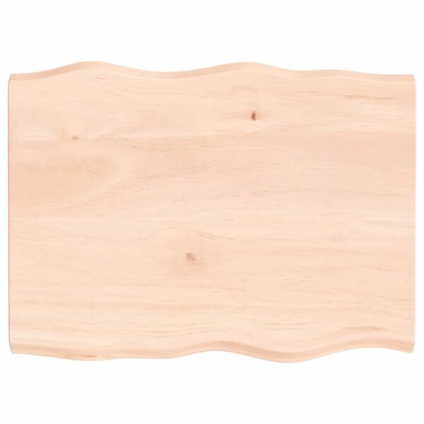 vidaXL Dessus de table bois massif non traité bordure assortie