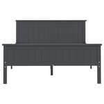 vidaXL Cadre de lit sans matelas bois massif de pin gris 140x200 cm