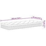 vidaXL Matelas à ressorts ensachés moyen plus 70x200 cm