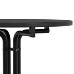 vidaXL Table à manger noir Ø80x110 cm bois d'ingénierie et acier
