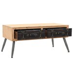 vidaXL Table basse Bois massif de sapin 115x55x50 cm