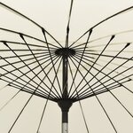 vidaXL Parasol d'extérieur et mât avec aluminium 270 cm Blanc sable