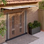 vidaXL Auvent de porte Noir et transparent 358 5x90 cm Polycarbonate