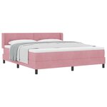 Lit box spring vidaXL avec matelas Rose 180x200 cm Velours