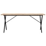 vidaXL Table à manger cadre en X 180x90x75 5 cm bois pin massif acier
