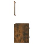 vidaXL Armoire de salle de bain avec miroir Chêne fumé 41x38 5x48 cm
