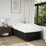 vidaXL Cadre de lit Noir 90x190 cm Tissu