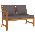 vidaXL Ensemble à manger de jardin avec coussins 11 Pièces bois d'acacia