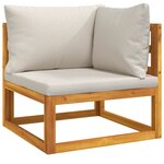Salon de jardin meuble d'extérieur ensemble de mobilier 12 pièces avec coussins gris clair bois massif 02_0015586