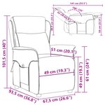 vidaXL Chaise de massage en tissu noir