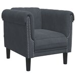vidaXL Ensemble de canapés 3 Pièces gris foncé velours
